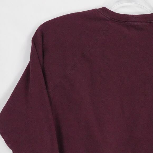 James Perse Sweater Womens 0 Burgundy Pullover Crewneck Preppy Casual Lounge - Picture 8 of 15